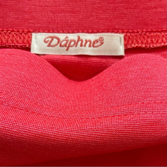 Daphne Women’s Pencil Skirt - Coral Red, Size XS/EU 36 - Picture 5 of 9